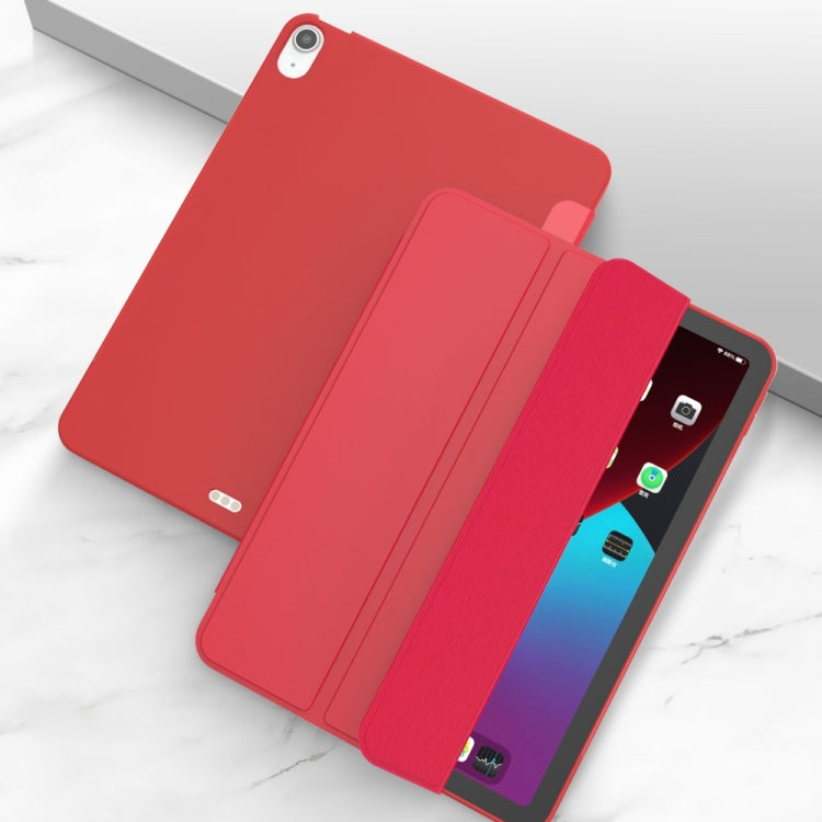 Three-folding Surface Leather Matte TPU Bottom Smart Tablet Case