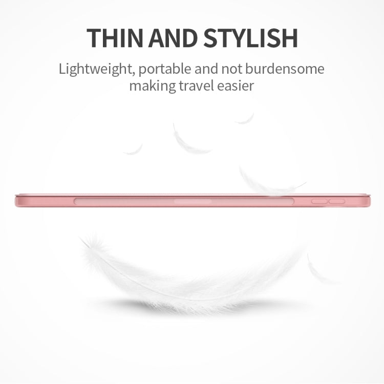 Three-folding Surface Leather Matte TPU Bottom Smart Tablet Case