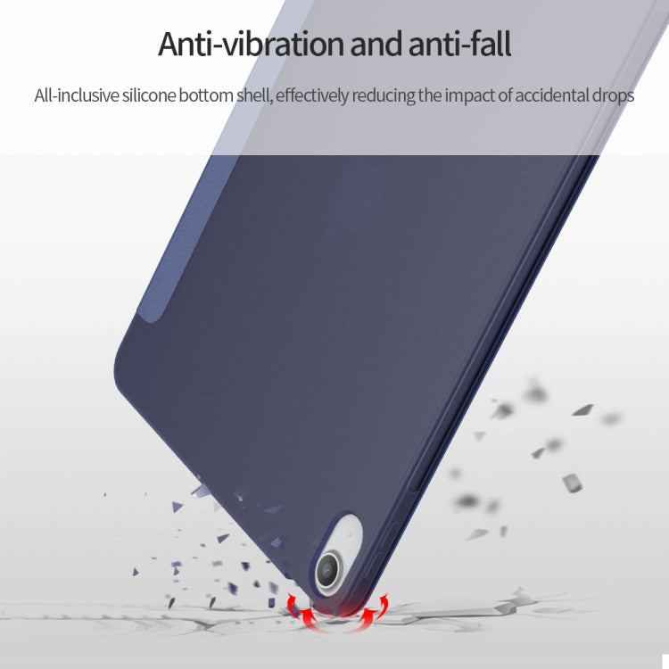 Three-folding Surface Leather Matte TPU Bottom Smart Tablet Case
