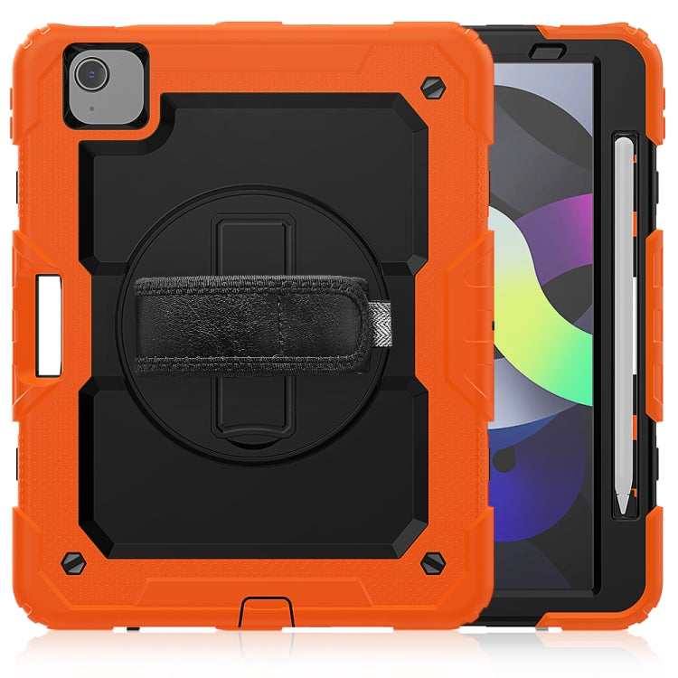 For iPad Air 2020 10.9 Shockproof Black Silica Gel + Colorful PC Protective Case