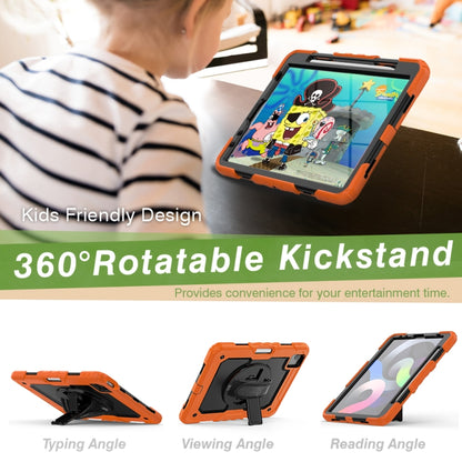 For iPad Air 2020 10.9 Shockproof Black Silica Gel + Colorful PC Protective Case