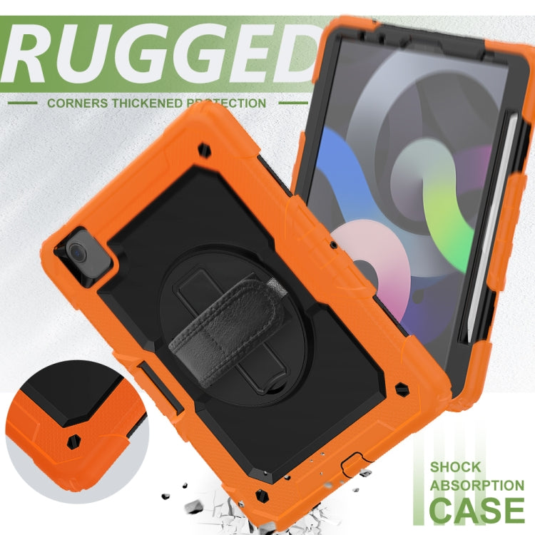 For iPad Air 2020 10.9 Shockproof Black Silica Gel + Colorful PC Protective Case