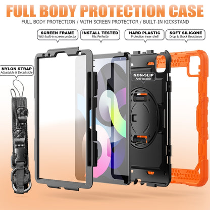 For iPad Air 2020 10.9 Shockproof Black Silica Gel + Colorful PC Protective Case
