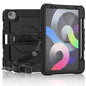 For iPad Air 2020 10.9 Shockproof Black Silica Gel + Colorful PC Protective Case