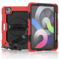 For iPad Air 2020 10.9 Shockproof Black Silica Gel + Colorful PC Protective Case