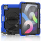 For iPad Air 2020 10.9 Shockproof Black Silica Gel + Colorful PC Protective Case