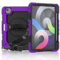 For iPad Air 2020 10.9 Shockproof Black Silica Gel + Colorful PC Protective Case
