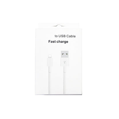 XJ-018 3A USB Male to 8 Pin Male Fast Charging Data Cable, Length: 2m, 2m