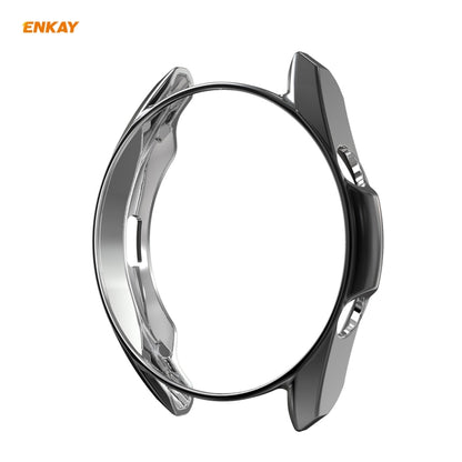 For Samsung Galaxy Watch 3 45mm 2 in 1 ENKAY Hat-Prince Electroplate Soft TPU Case + 0.2mm 9H 2.15D Curved Edge Tempered Glass Film