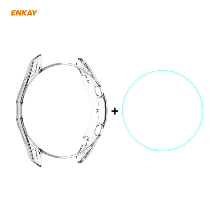 2 in 1 ENKAY Hat-Prince Transparent Soft TPU Case + 0.2mm 9H 2.15D Curved Edge Tempered Glass Film
