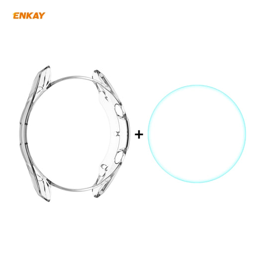 2 in 1 ENKAY Hat-Prince Transparent Soft TPU Case + 0.2mm 9H 2.15D Curved Edge Tempered Glass Film