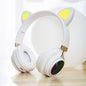 P28 Cat Ear Wired Headphone Muisc Stereo Headset with Microphone