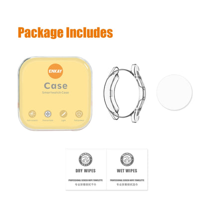 ENKAY Hat-Prince Full Coverage Transparent Soft Case TPU HD Clear Cover + Tempered Glass Protector