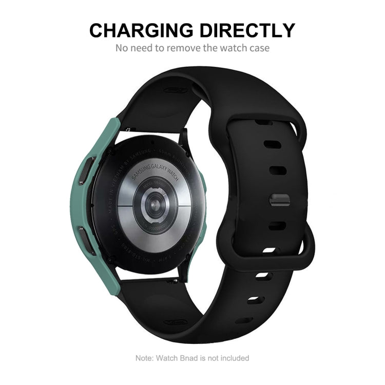 ENKAY Hat-Prince Full Coverage PC Frame + Tempered Glass Protector Composite Case for Samsung Galaxy Watch4 44mm