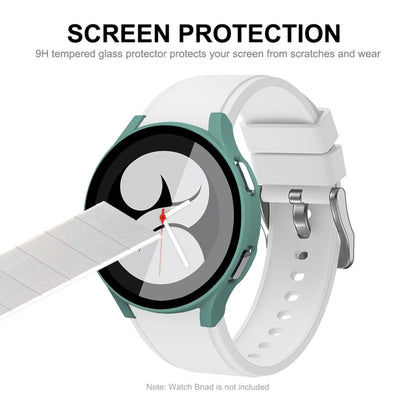 ENKAY Hat-Prince Full Coverage PC Frame + Tempered Glass Protector Composite Case for Samsung Galaxy Watch4 44mm