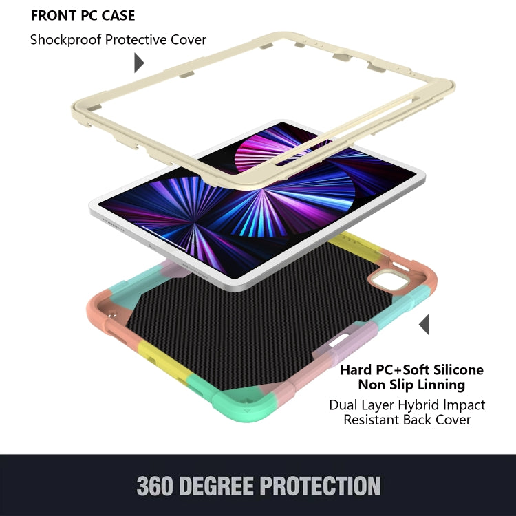 PC + Silicone Anti-drop Tablet Case with Butterfly Holder & Pen Slot for iPad Pro 11 2018 & 2020 & 2021 & Air 2020 10.9