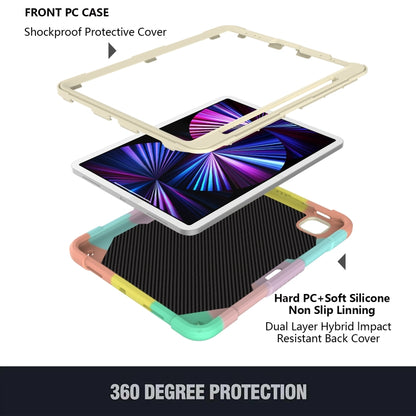 PC + Silicone Anti-drop Tablet Case with Butterfly Holder & Pen Slot for iPad Pro 11 2018 & 2020 & 2021 & Air 2020 10.9
