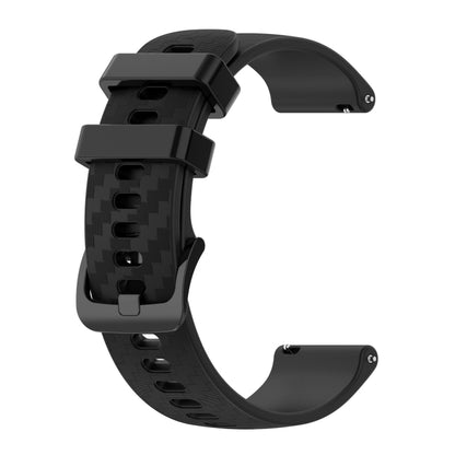 20mm Carbon Fiber Striped Silicone Strap