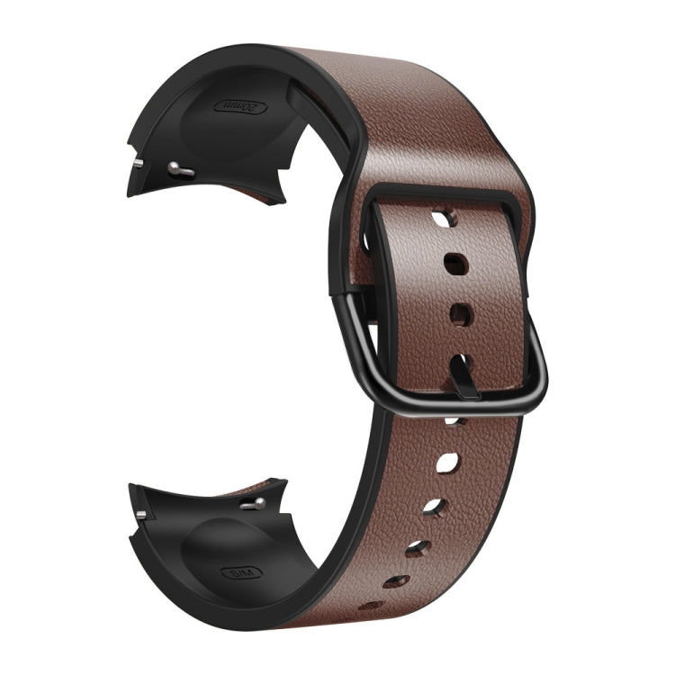 20mm Silicone Pasted Leather Strap