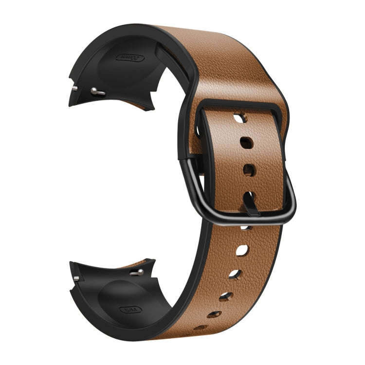 20mm Silicone Pasted Leather Strap