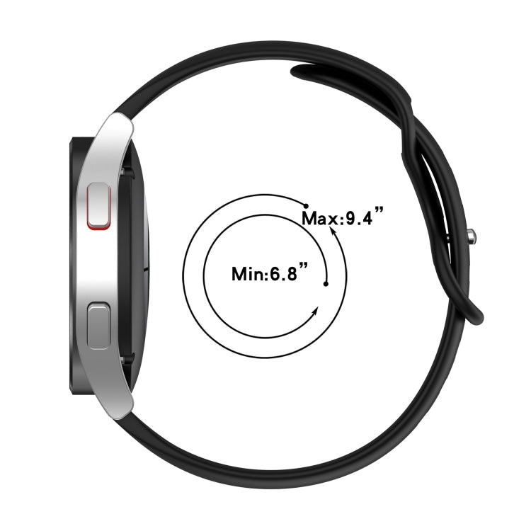 20mm Solid Color Silicone Watch Band