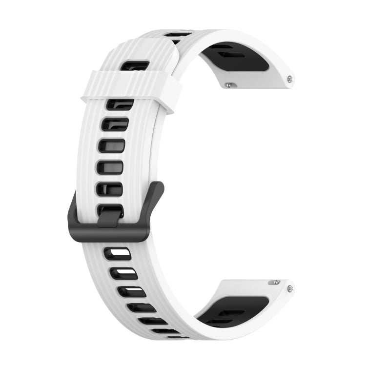 20mm Vertical Pattern Two-Color Silicone Watch Band
