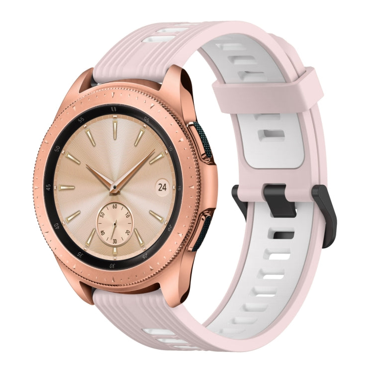 20mm Vertical Pattern Two-Color Silicone Watch Band