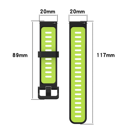 20mm Vertical Pattern Two-Color Silicone Watch Band