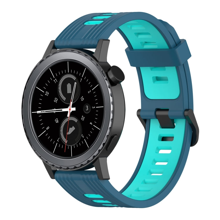 20mm Vertical Pattern Two-Color Silicone Watch Band