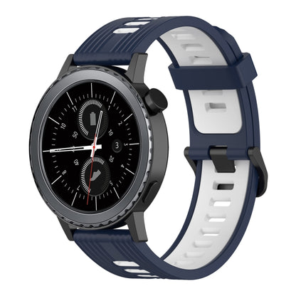 20mm Vertical Pattern Two-Color Silicone Watch Band