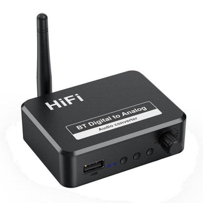 B35S Bluetooth 5.2 Music Receiver Digital to Analog Converter Supports U-disk Fiber Coaxial, B35S