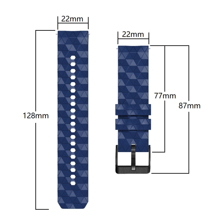 22mm Football Pattern Two-Color Silicone Strap