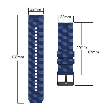 22mm Football Pattern Two-Color Silicone Strap
