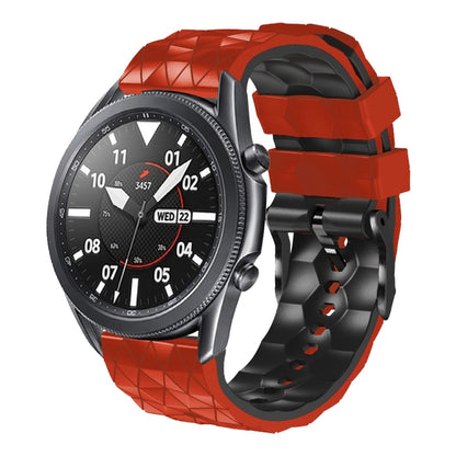 22mm Football Pattern Two-Color Silicone Strap