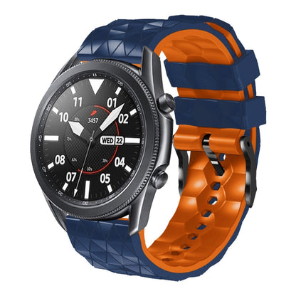 22mm Football Pattern Two-Color Silicone Strap