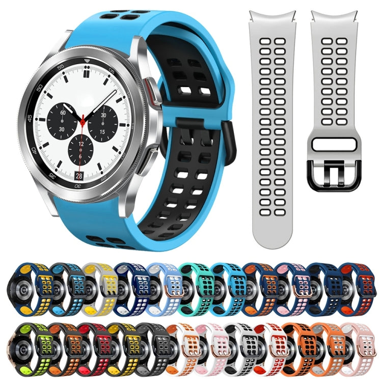 20mm Breathable Two-Color Silicone Watch Band