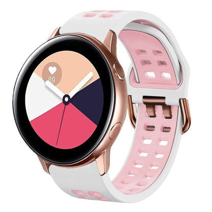 20mm Breathable Two-Color Silicone Watch Band