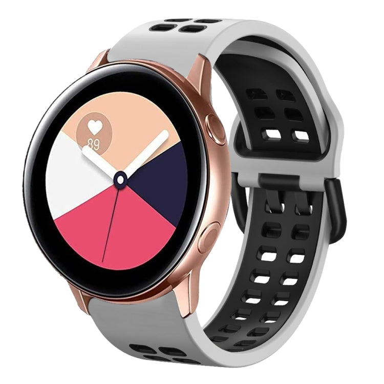 20mm Breathable Two-Color Silicone Watch Band