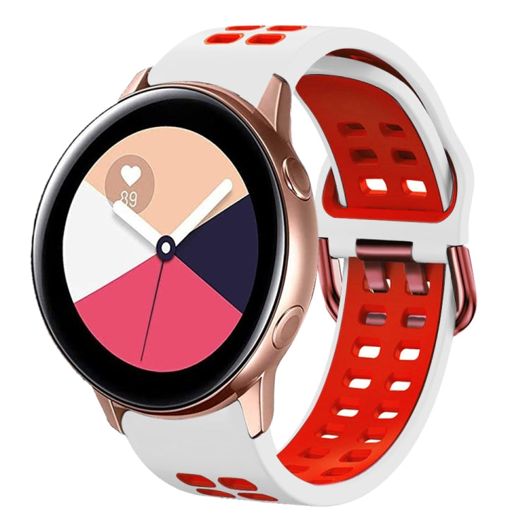 20mm Breathable Two-Color Silicone Watch Band