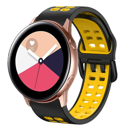 20mm Breathable Two-Color Silicone Watch Band