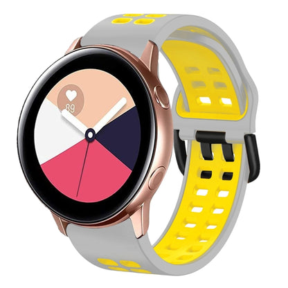 20mm Breathable Two-Color Silicone Watch Band