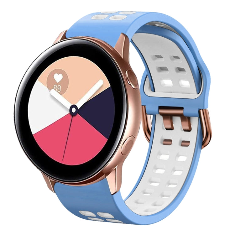 20mm Breathable Two-Color Silicone Watch Band