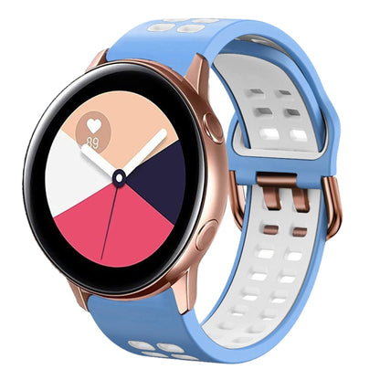 20mm Breathable Two-Color Silicone Watch Band