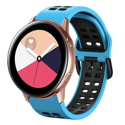 20mm Breathable Two-Color Silicone Watch Band