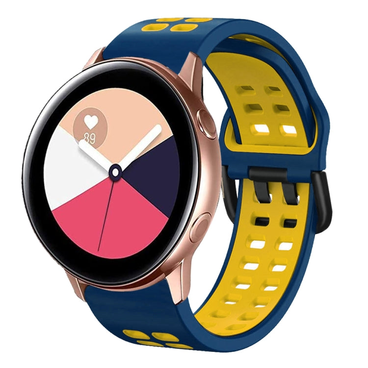 20mm Breathable Two-Color Silicone Watch Band