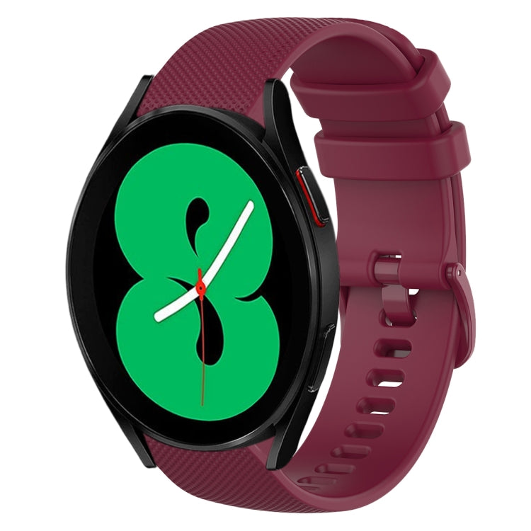 20mm Plaid Solid Color Silicone Watch Band