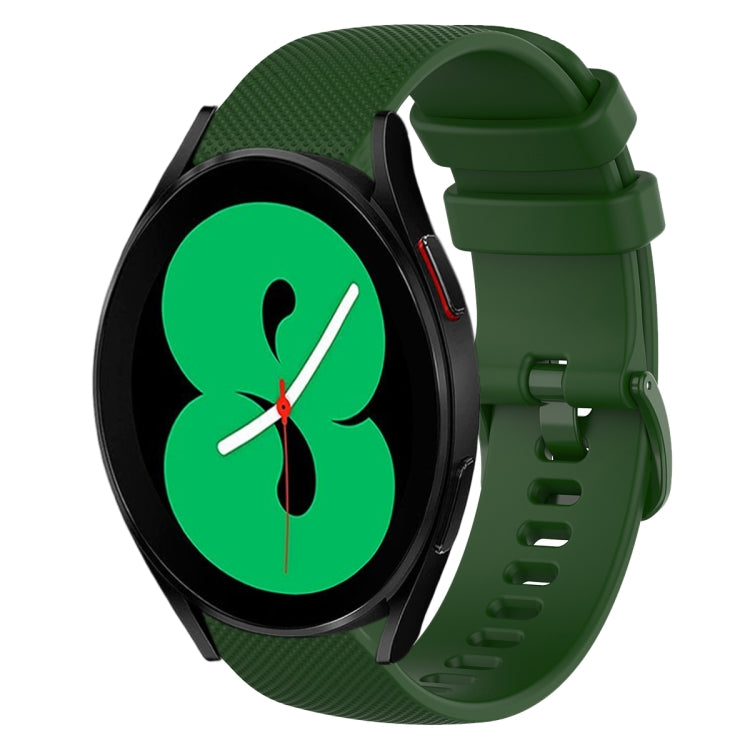 20mm Plaid Solid Color Silicone Watch Band
