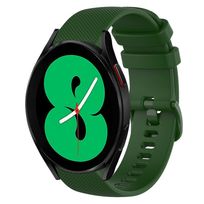 20mm Plaid Solid Color Silicone Watch Band