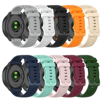 20mm Plaid Solid Color Silicone Watch Band