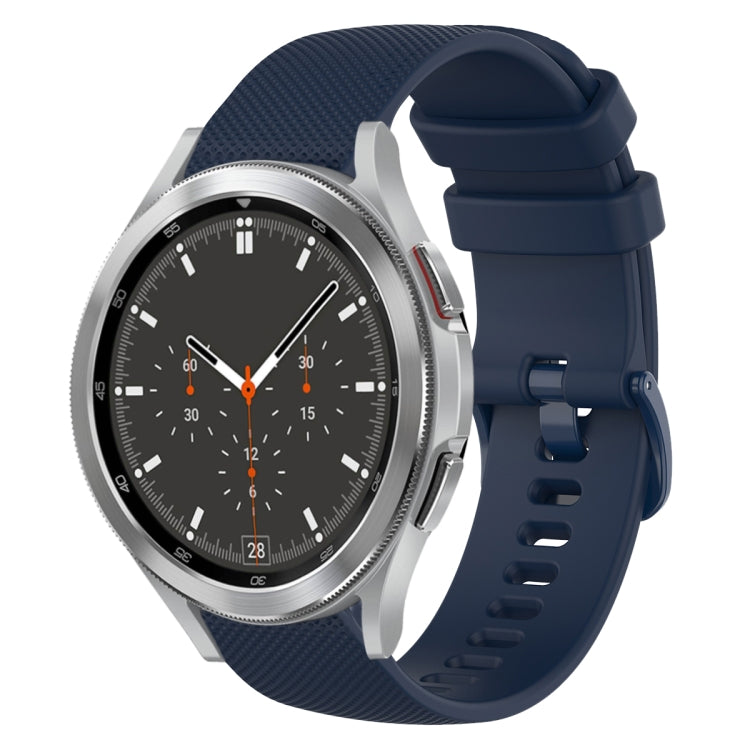 20mm Plaid Solid Color Silicone Watch Band